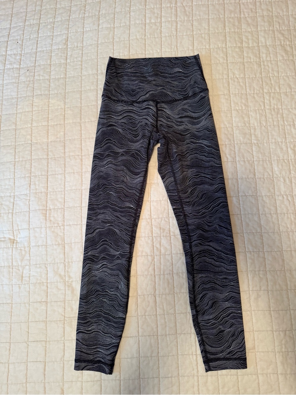 lululemon athletica Charcoal Wave-Print High-Rise Leggings